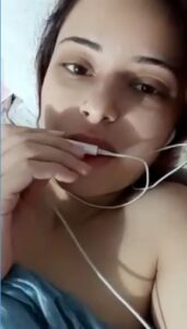 cute skinny girl showing her small tits