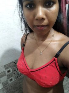 naughty Tamil girl sniffing bra and