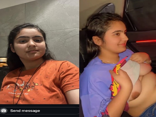 boobs show in car by a cute viral