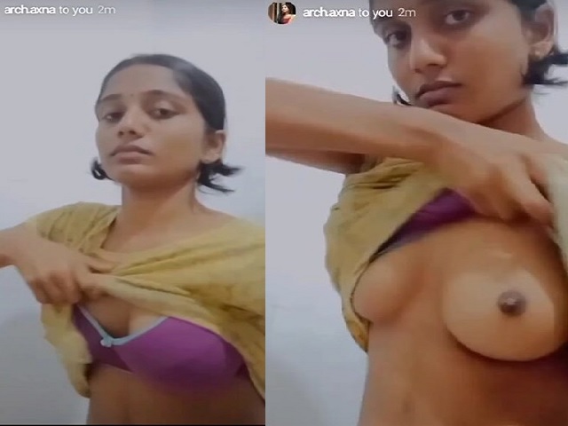 Archana boob show on video call for first