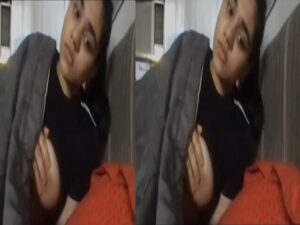 college girl cute boob show to lover on video