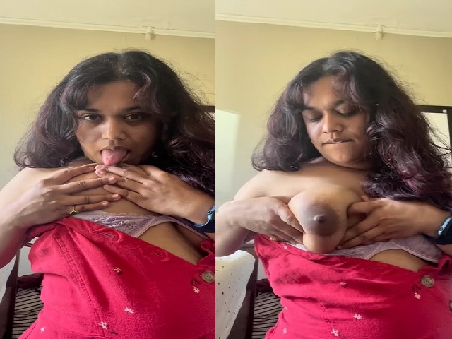 horny girl boob licking topless new desi mms