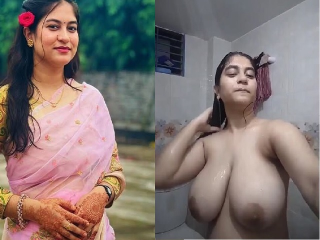 huge boobs aunty wet nude bath viral