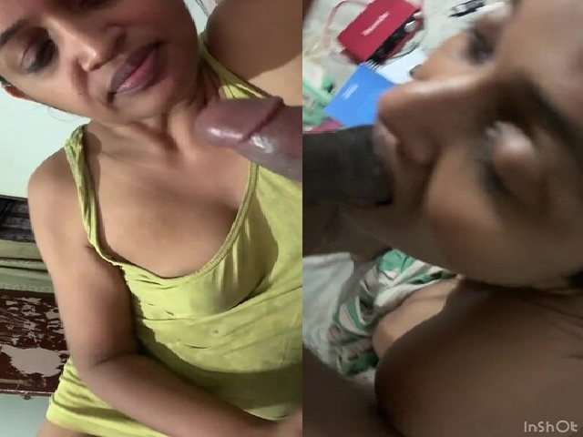 sucking dick fully by horny GF in Srilankan