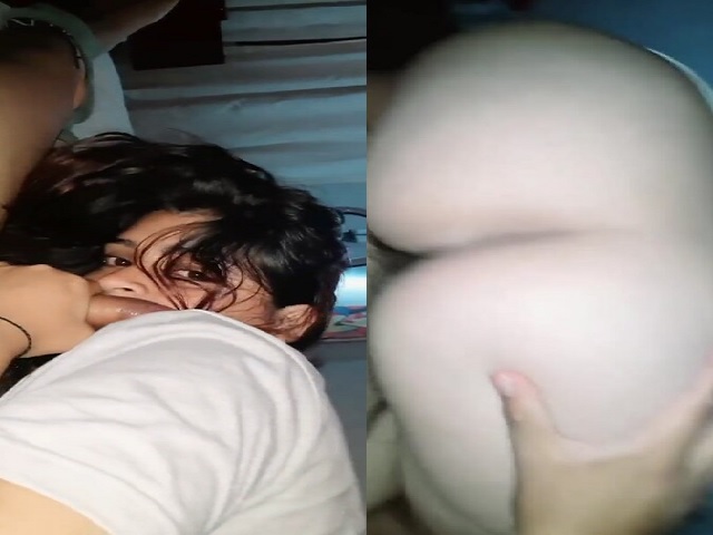 white ass GF Indian blowjob and doggy
