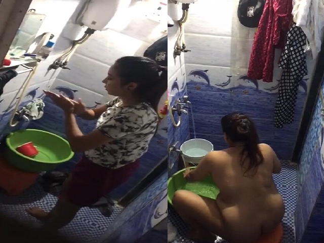 pony tail bhabhi nude bath caught by