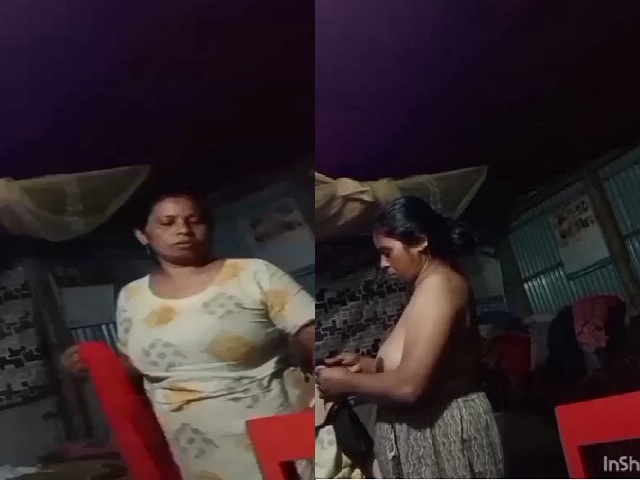 big boobs mom changing dress caught by son viral