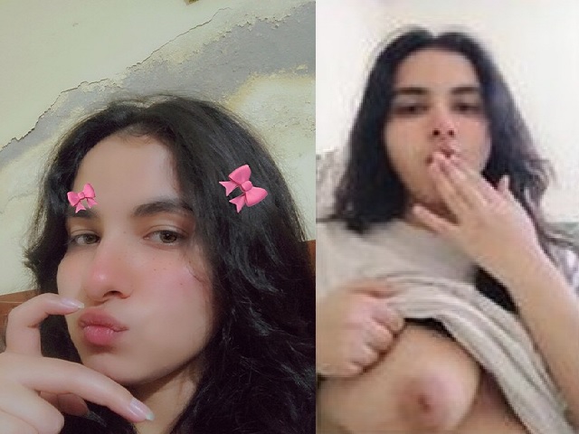 desi beauty lifting bra one side boob show viral