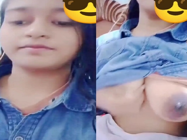Bengali college girl shows big boobs on video