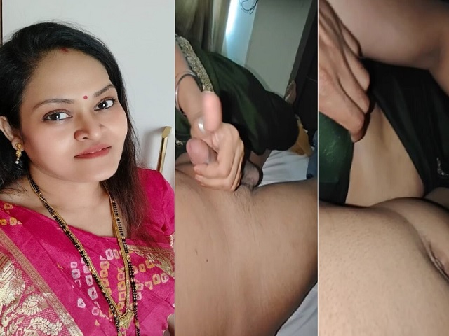 MILF jerking big dick of husband friend viral