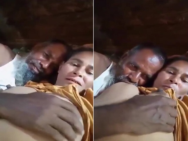 uncle sucking wife boobs in viral selfie sex
