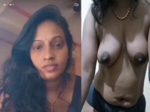 Tamil wife Sailaja shows boobs and big ass viral