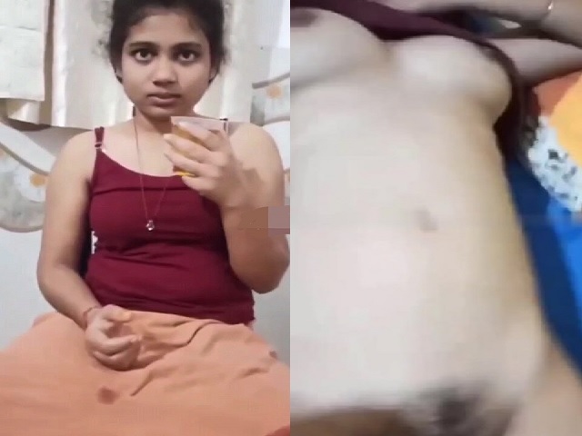 beer drinking girl nude show before sex with