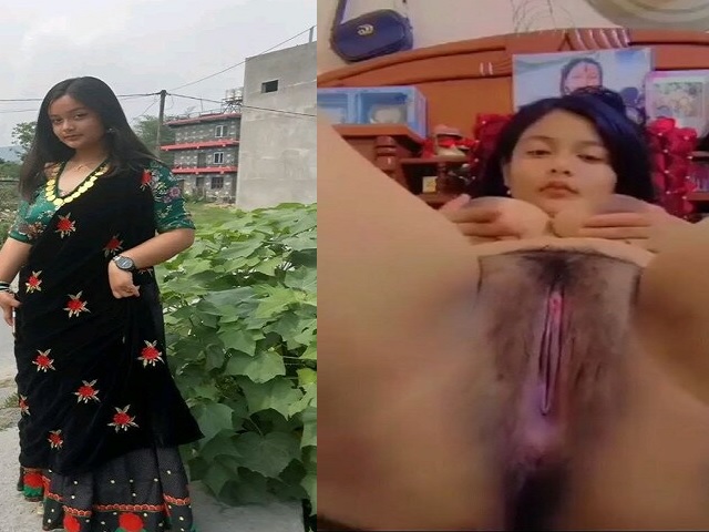Sikkim village girl showing hairy pussy on