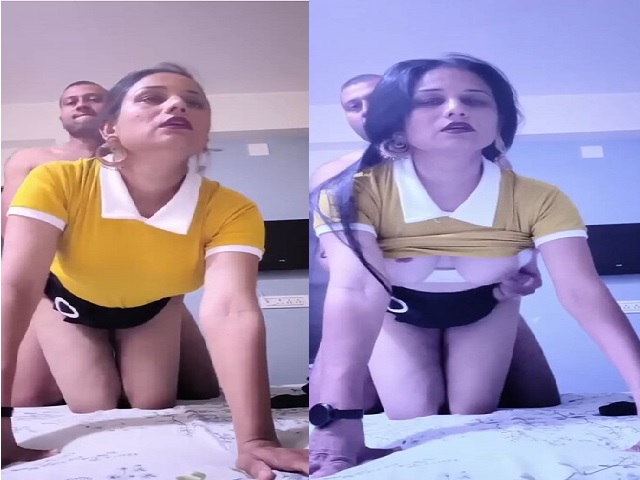 best Indian escort girl doggy sex with client in