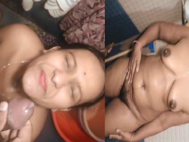 bhabhi cleaning dick of devar and sucking it