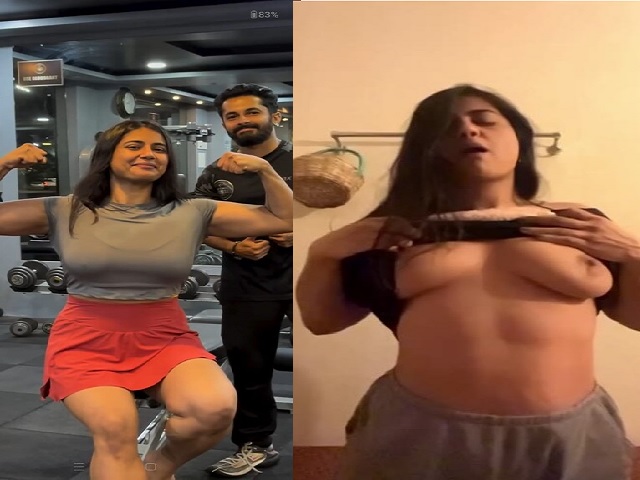 fitness model naked Vrinda exposing for gym