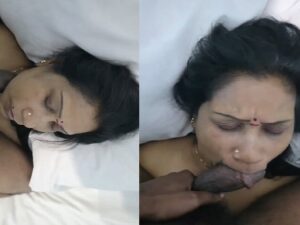 wife mouth fucking during honeymoon in hotel