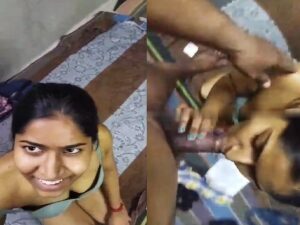 POV dick sucking video of hot boobs showing horny
