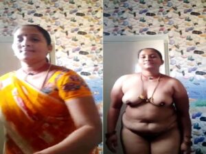 big ass South Indian aunty stripping saree viral