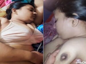 sleeping wife nude boob press by Bengali