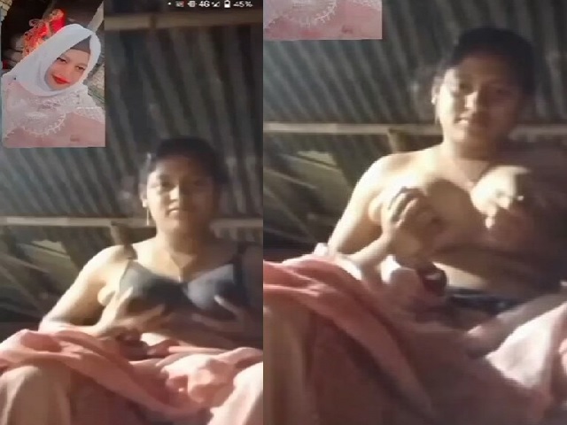 Bengali village girl bra removed and boobs