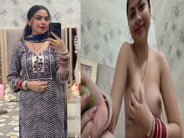 Punjabi horny wife masturbating with