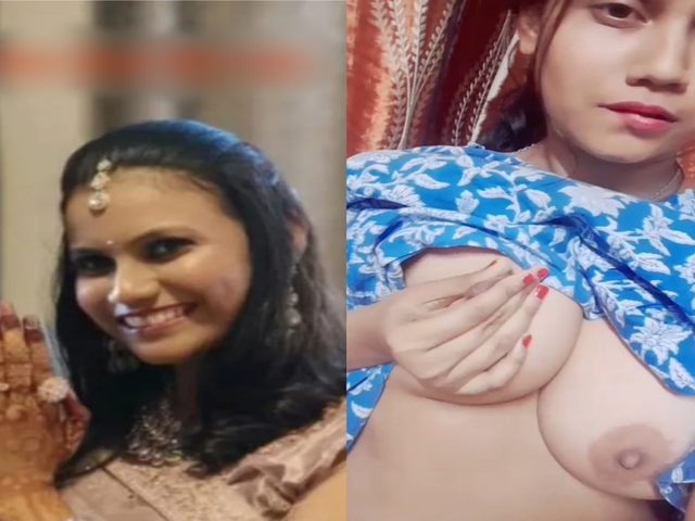 Punjabi newly married girl boobs show viral
