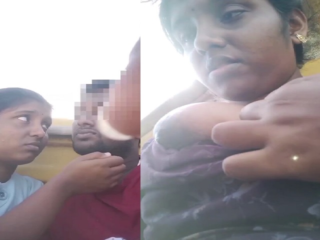 Srilankan girl outdoor sex with boyfriend after boob