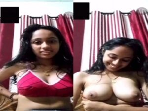 firm boobs mallu GF removing bra and topless video