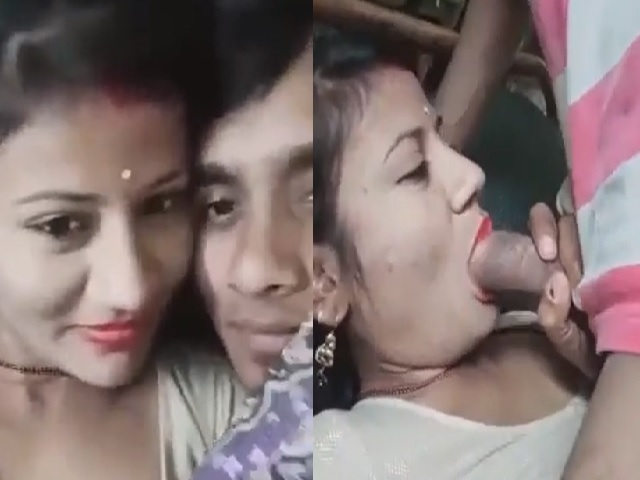 newly married couple kissing and wife blowjob viral