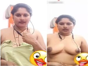 Kannada aunty rubbing pussy and fingering on video