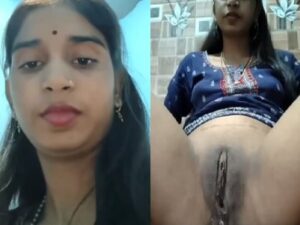 desi girl rubbing g-spot and fingering in a horny