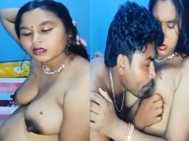 pregnant wife blowjob and her boobs sucking viral HD