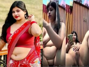 busty Bengali lady naked viral video making for