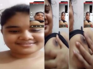 round face chubby girl nude on video call to