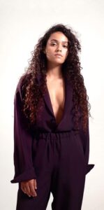 slim modeling girl nude posing for profile