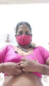 Tamil aunty stripping blouse and naked before