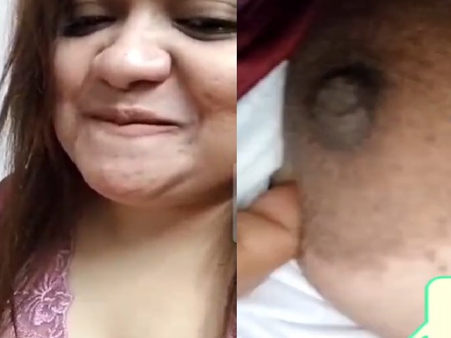 chubby tanker wife boobs showing at night to