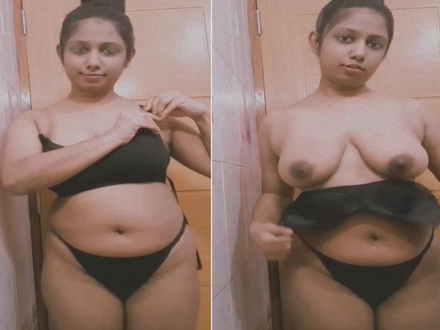 GF stripping bra and tempting boyfriend with boobs