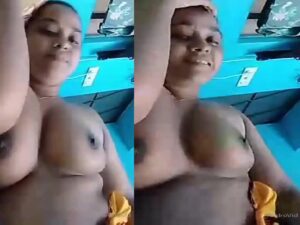 chubby girl lying topless and testing boyfriend
