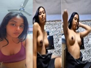 cute and sexy GF in bra goes nude to show sharp