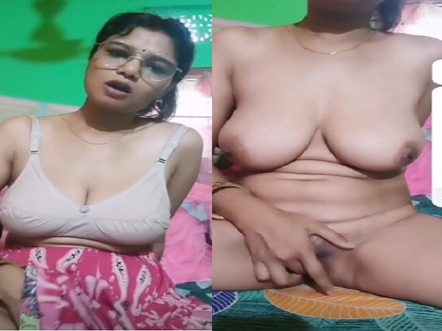 hairy pubic pussy fingering bhabhi in glasses nude