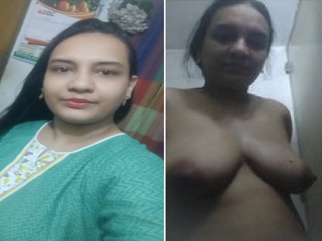 naked in bathroom video making by a cute Indian