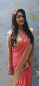 English teacher showing mango boobs in bra and