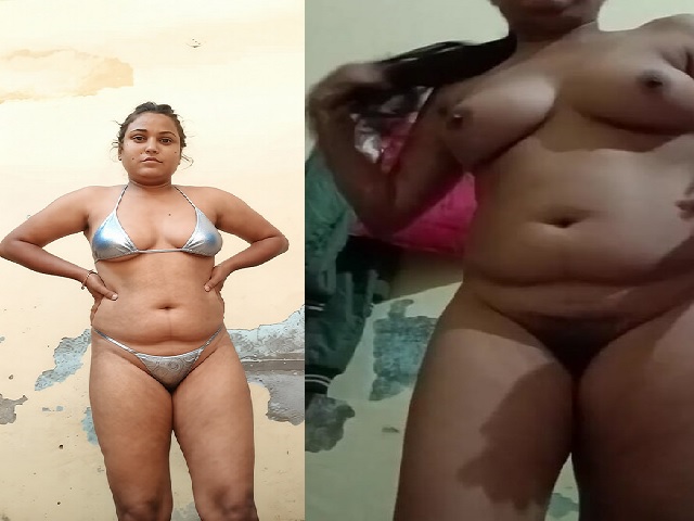 Punjabi young MILF striptease nude pics and