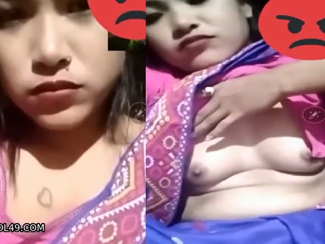 naked on WhatsApp by horny desi lady for secret