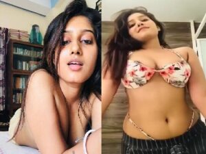 Bengali girlfriend in bra teasing with nipple