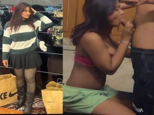 Delhi Nike showroom girl blowjob in bra viral