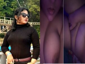modern Indian girl showing round boobs and fingering